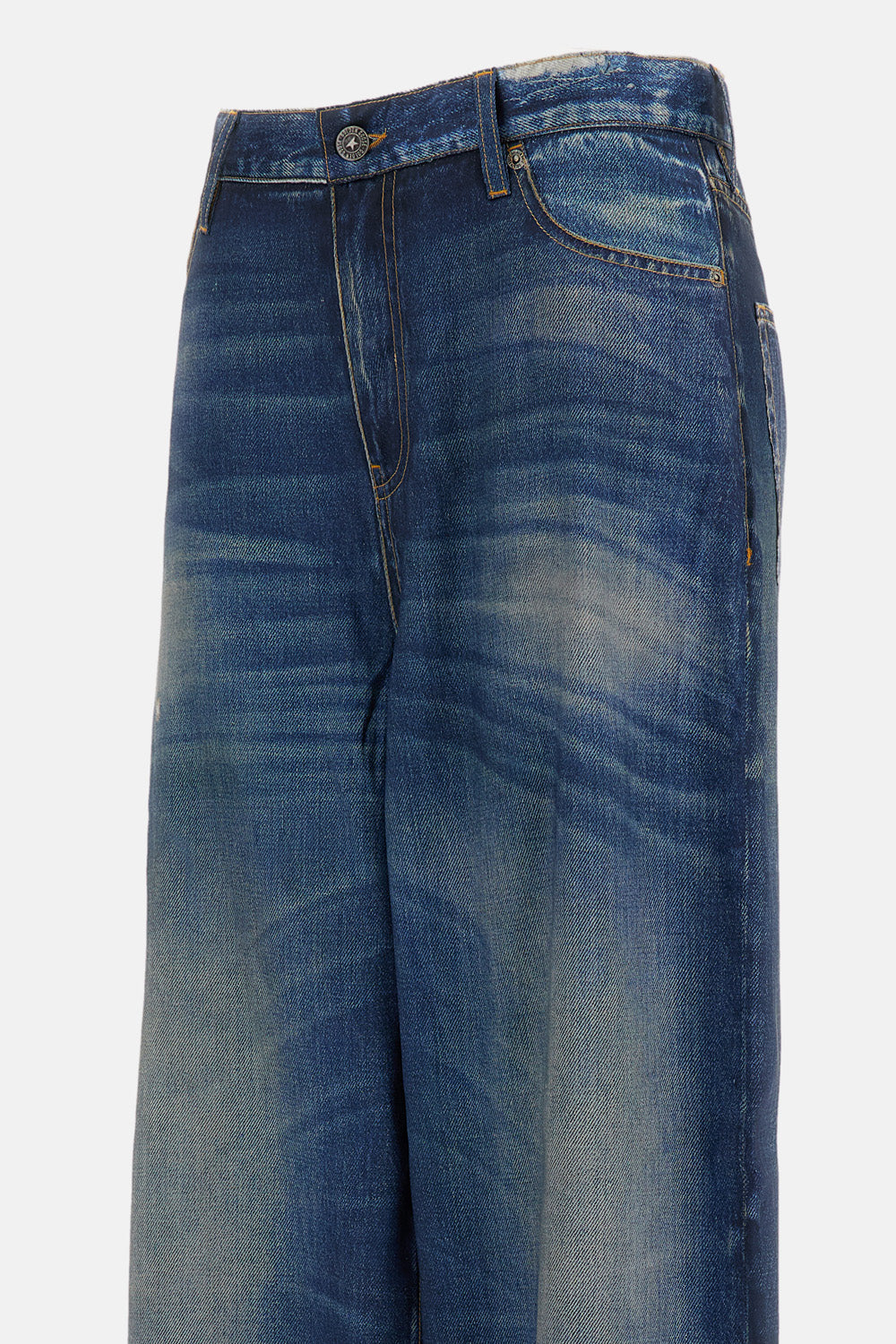 Golden Goose Women Peggy Pant Archive Denime Print