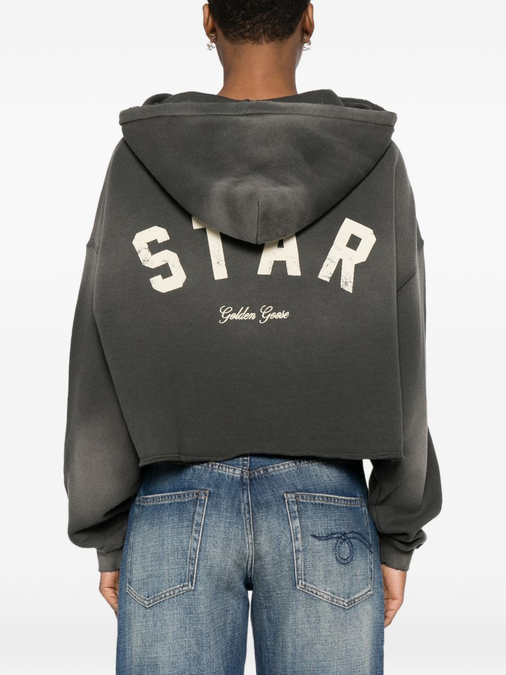 Golden Goose Women Cotton Cropped Hoodie