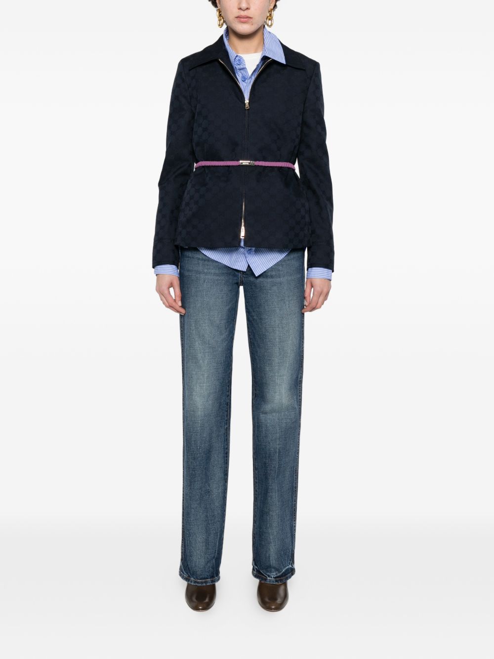 Gucci Women Gg Zipped Jacket