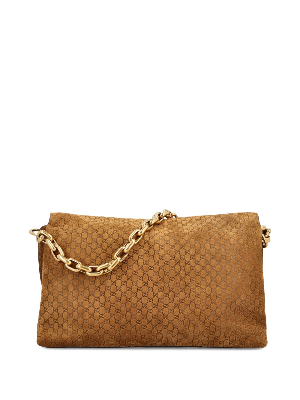 Gucci Women Gg Chain Suede Leather Shoulder Bag