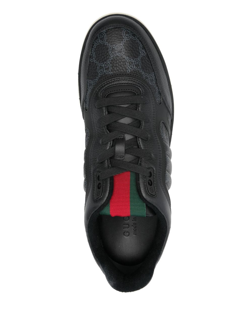 Gucci Men Re-Web Leather Sneakers