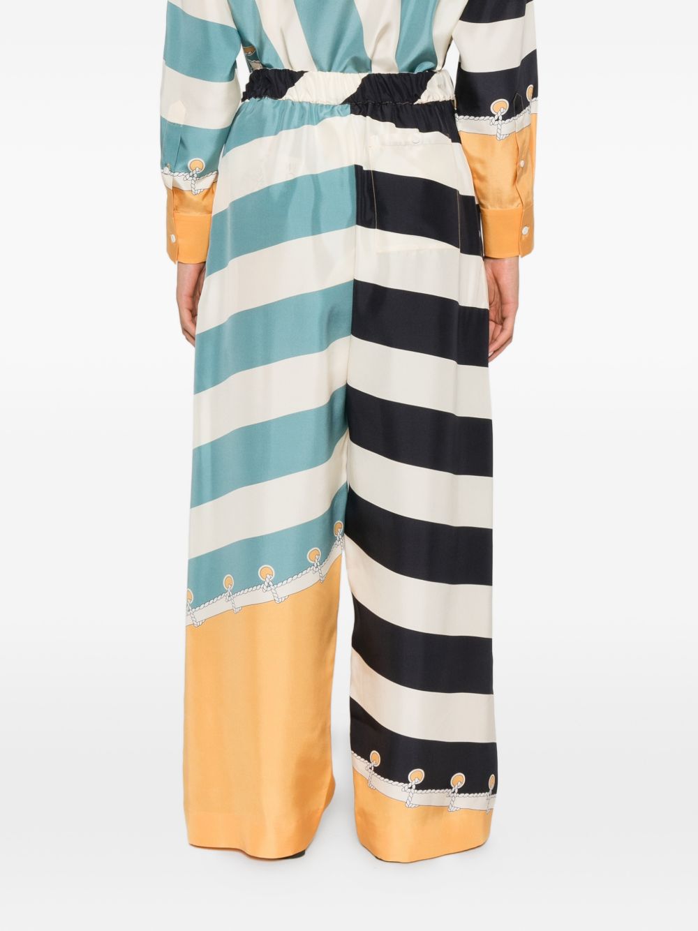 Loewe Women Printed Silk Trousers