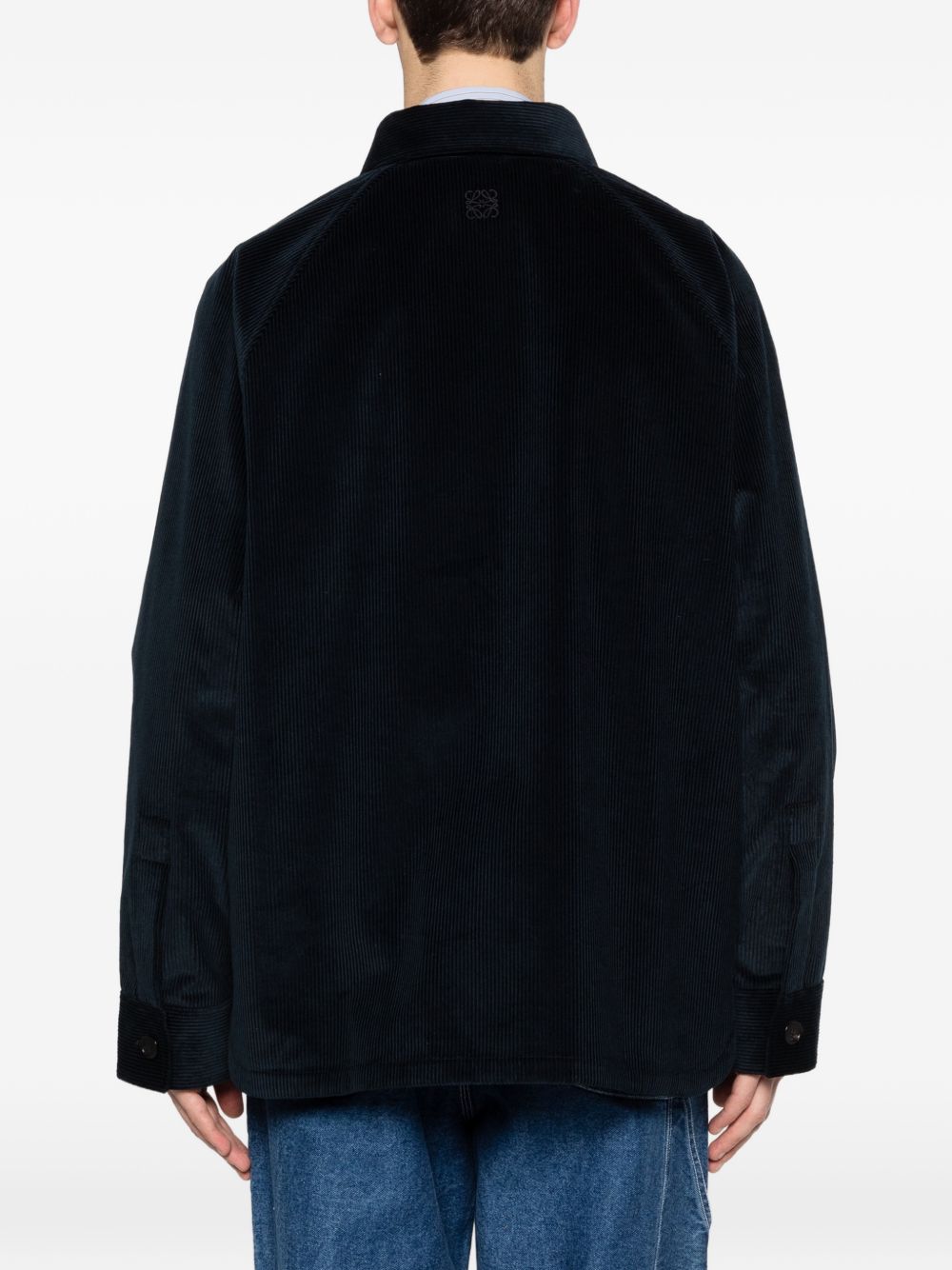 Loewe Men Knitted Cotton Overshirt