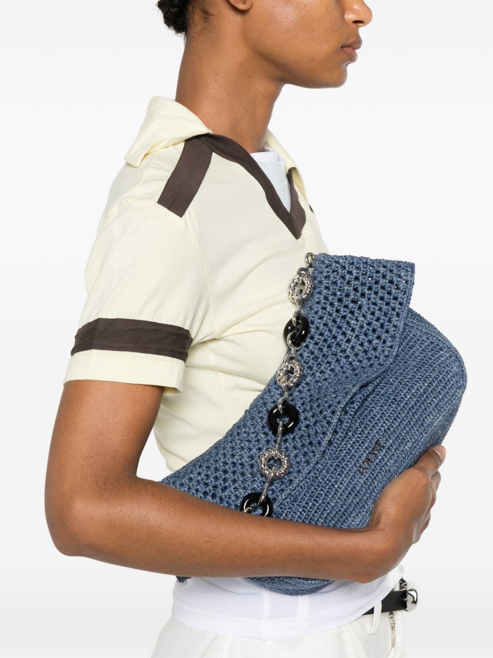 Loewe Paula's Ibiza Women Ola Crochet Medium Shoulder Bag