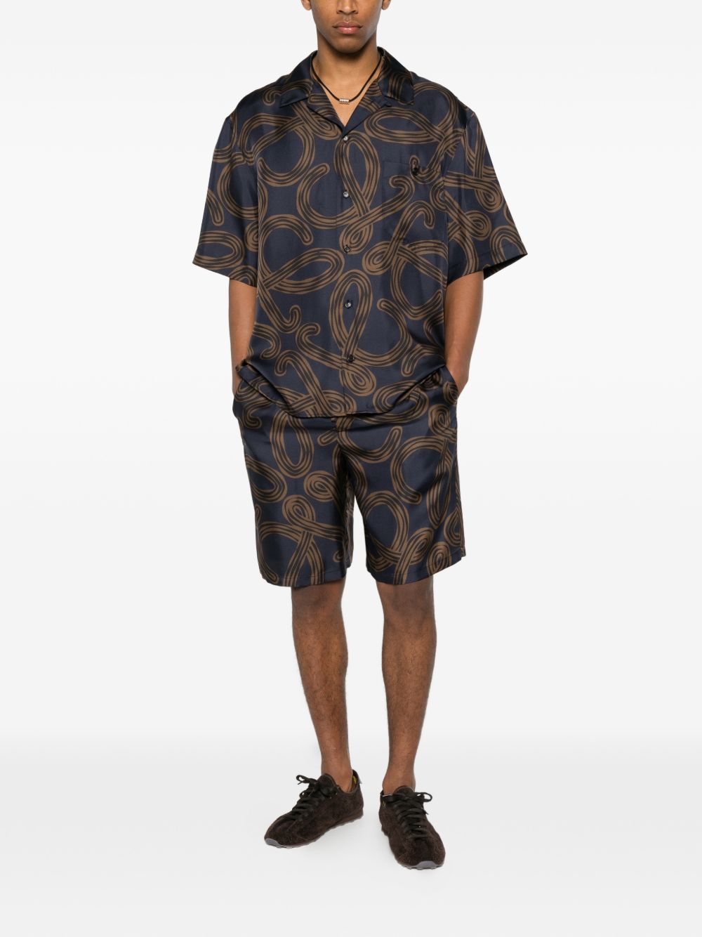 Loewe Paula's Ibiza Men Printed Silk Shirt