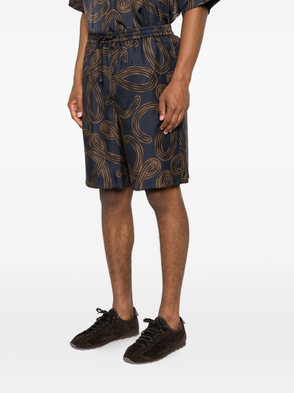 Loewe Paula's Ibiza Men Printed Silk Shorts