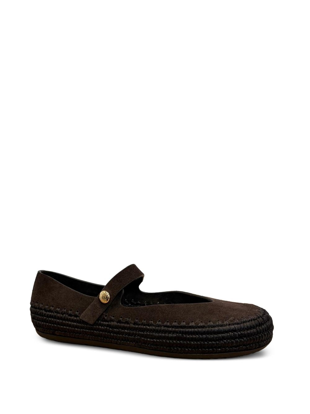 Loewe Paula's Ibiza Women Rio Suede And Rafia Ballets