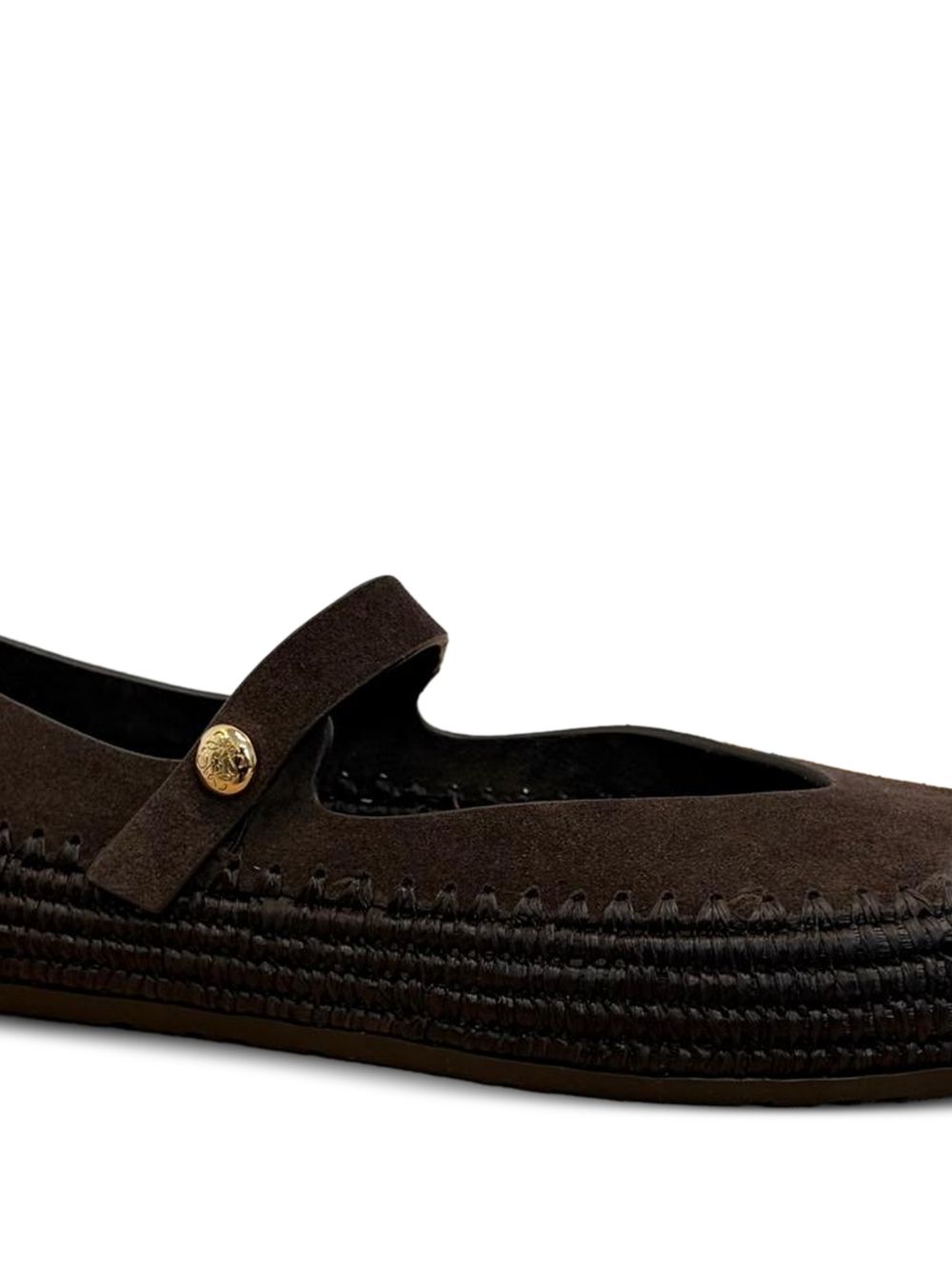 Loewe Paula's Ibiza Women Rio Suede And Rafia Ballets