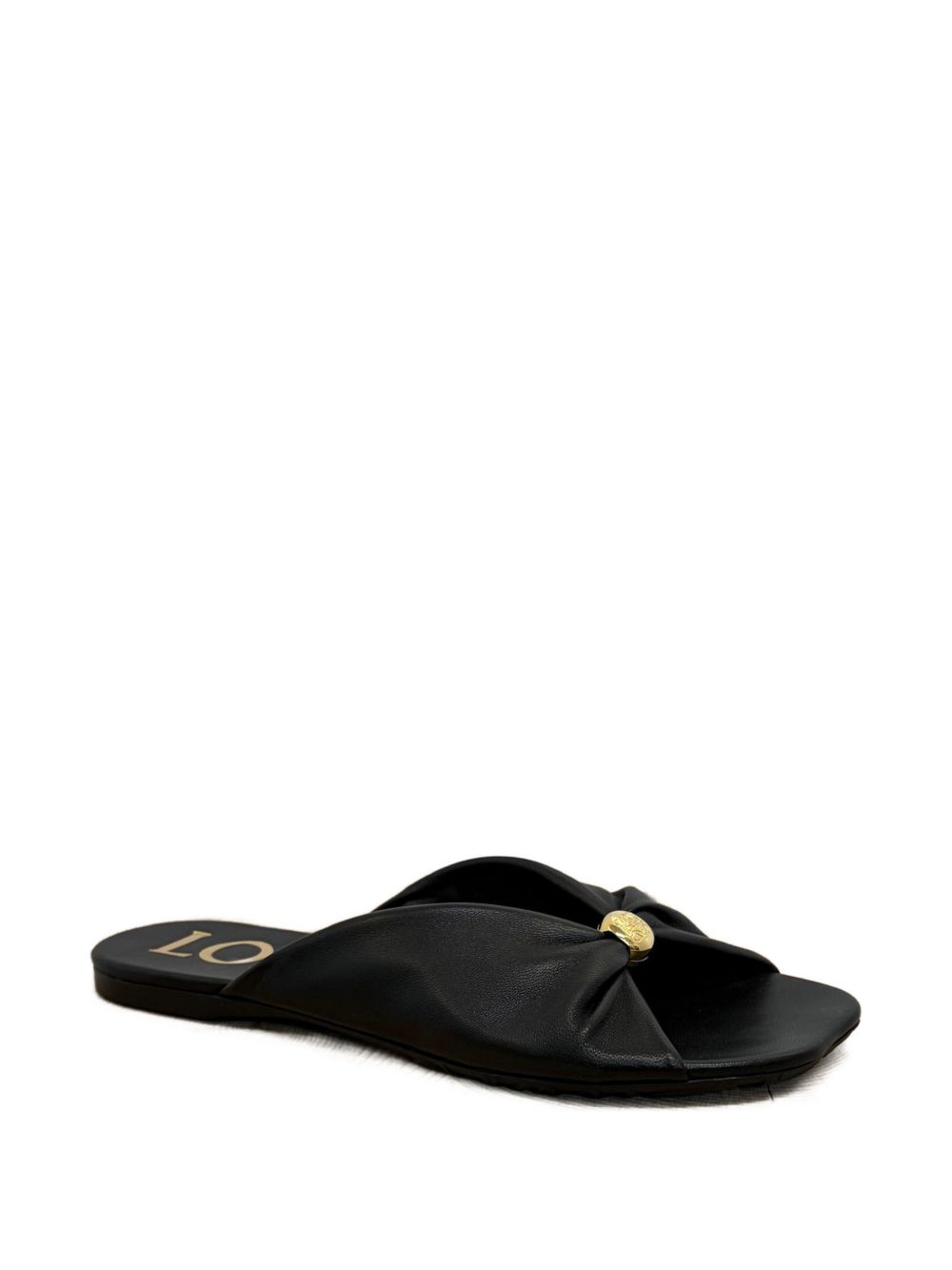 Loewe Paula's Ibiza Women Pebble Leather Slide Sandals