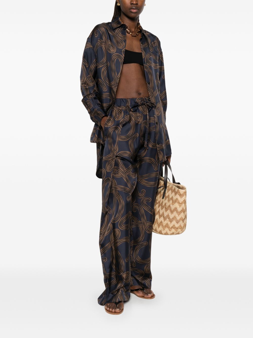 Loewe Paula's Ibiza Women Printed Silk Shirt