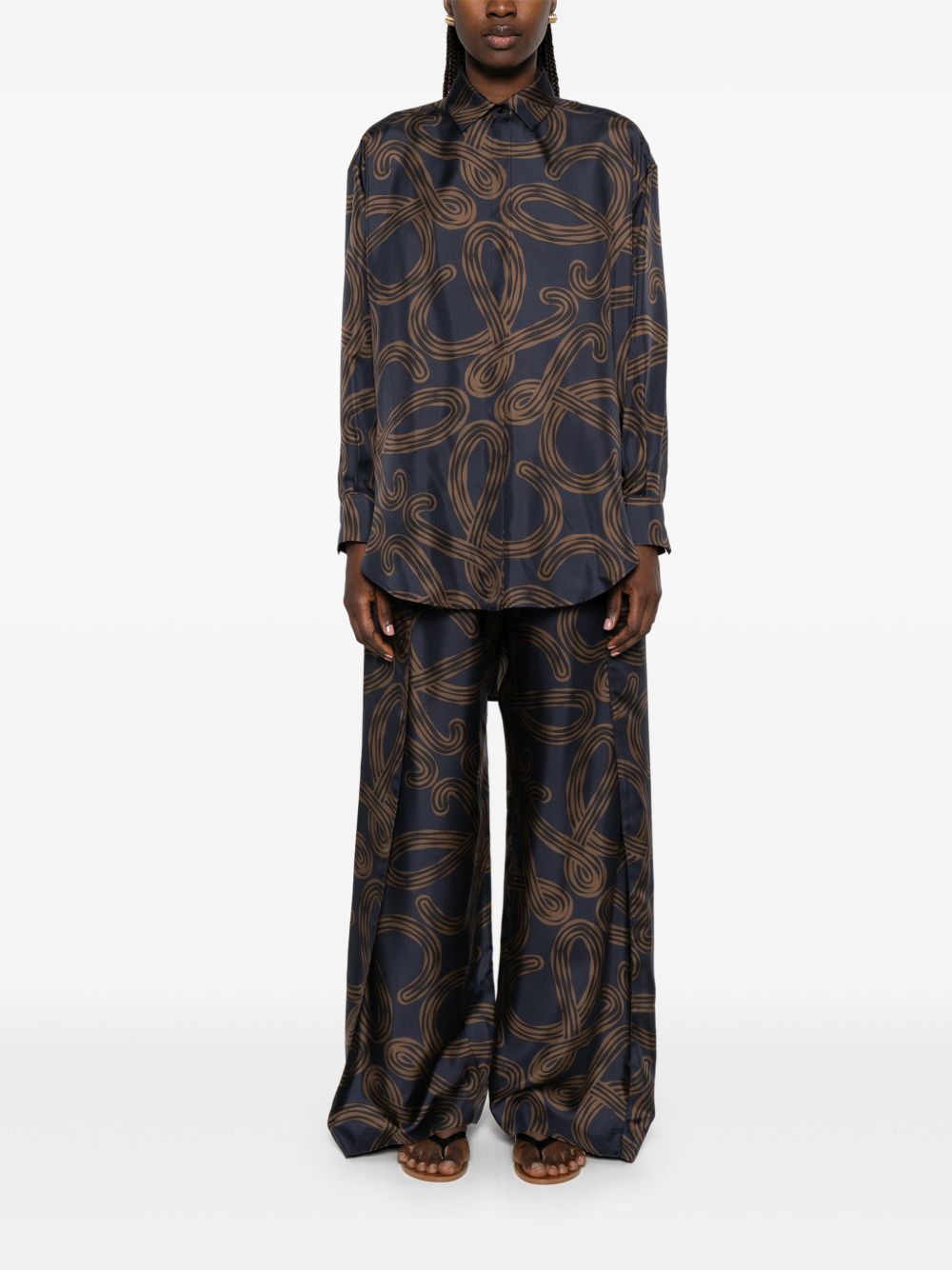 Loewe Paula's Ibiza Women Printed Silk Shirt
