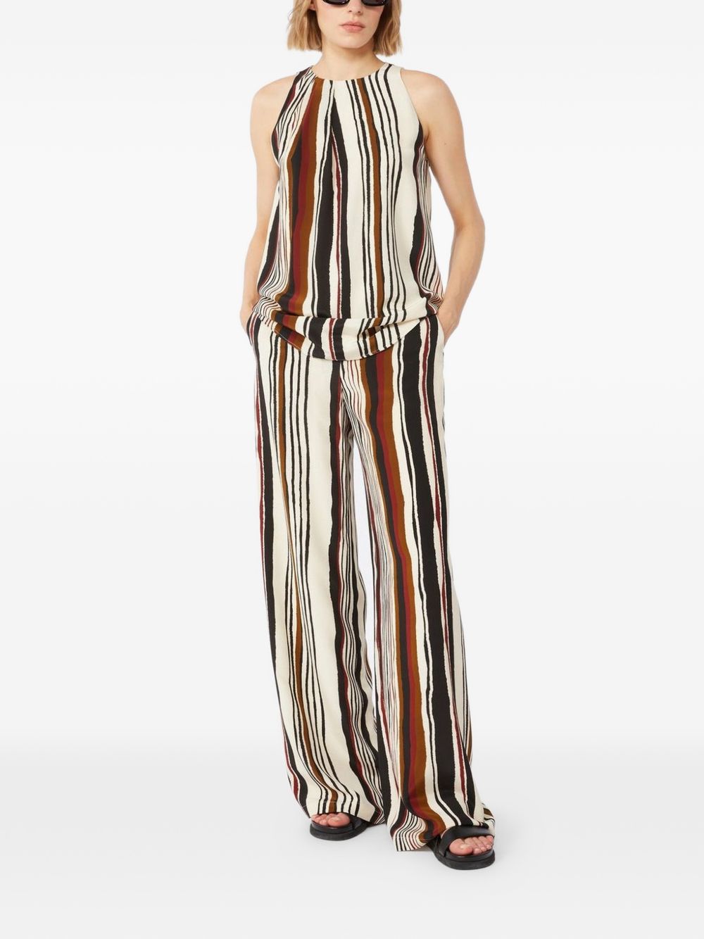 Max Mara Women Striped Silk Top