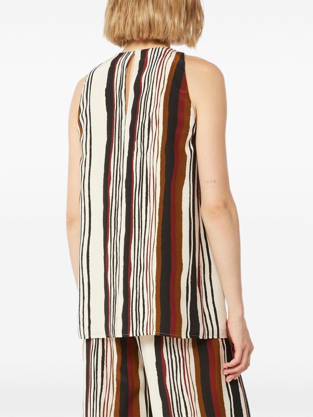 Max Mara Women Striped Silk Top