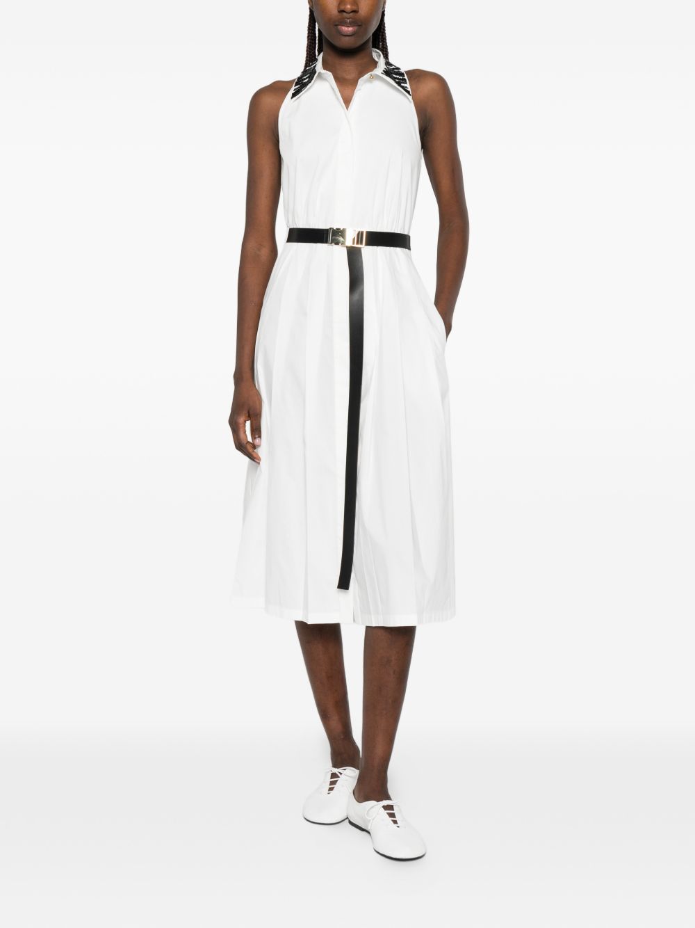 Max Mara Women Cotton Blend Midi Dress