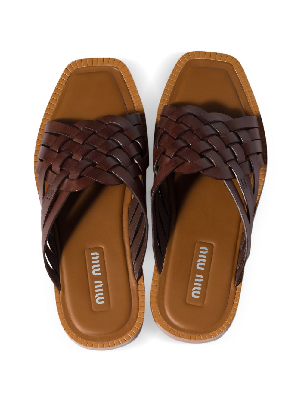 Miu Miu Women Leather Flat Sandals