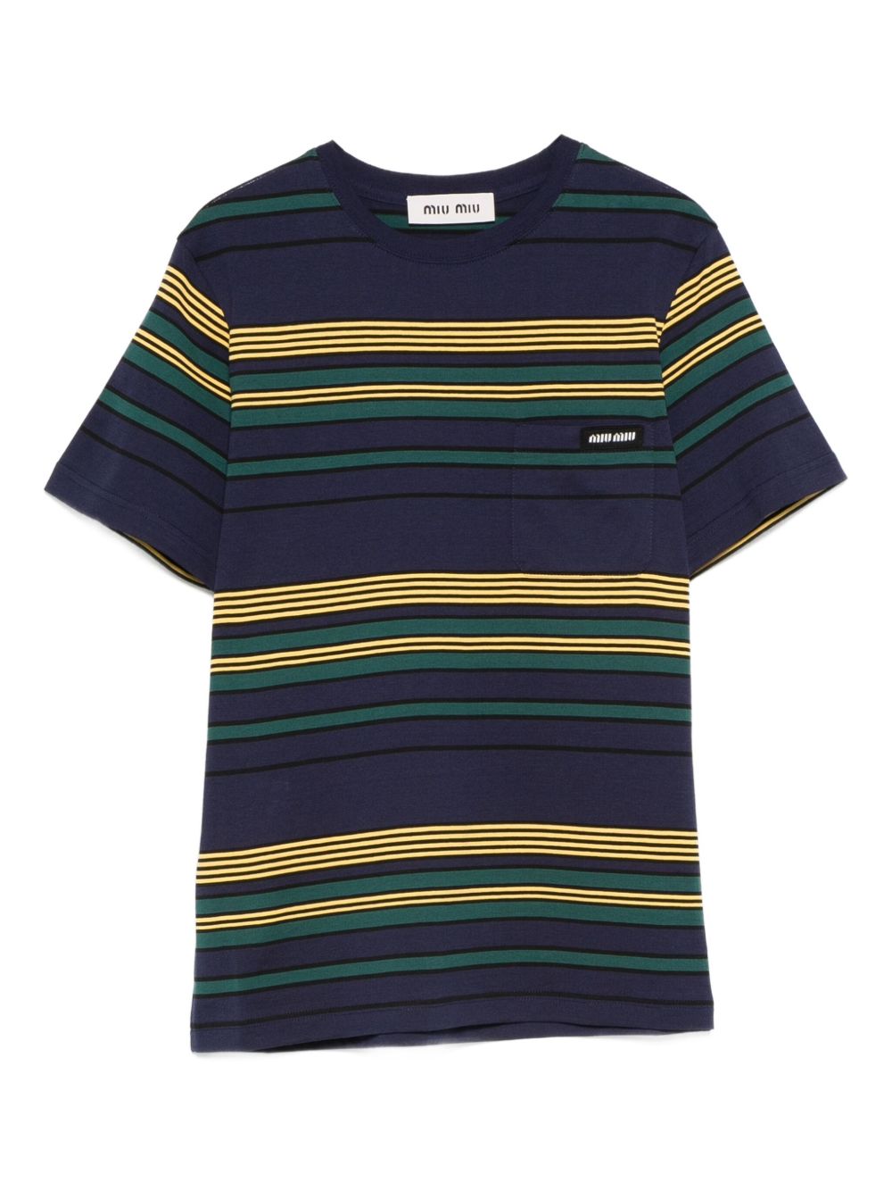 Miu Miu Women Striped Cotton T-Shirt