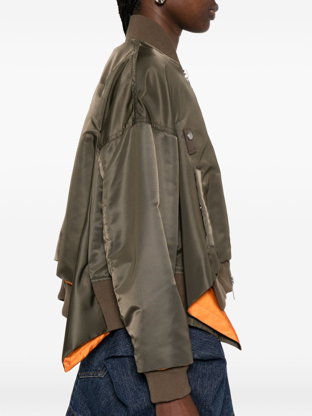Sacai Women Nylon Bomber Jacket