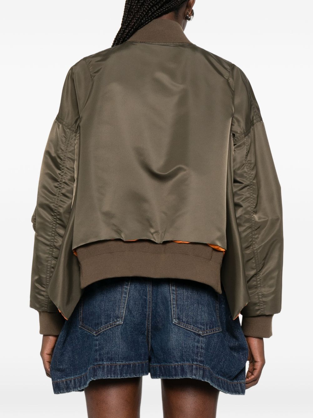 Sacai Women Nylon Bomber Jacket
