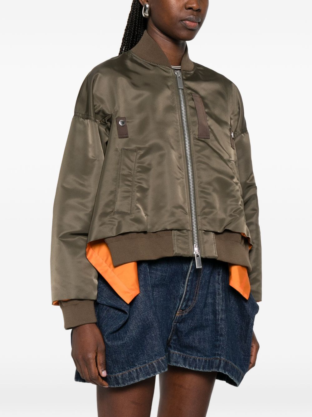 Sacai Women Nylon Bomber Jacket