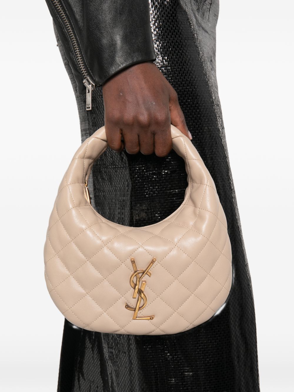 Saint Laurent Women Icarino Leather Hobo Bag
