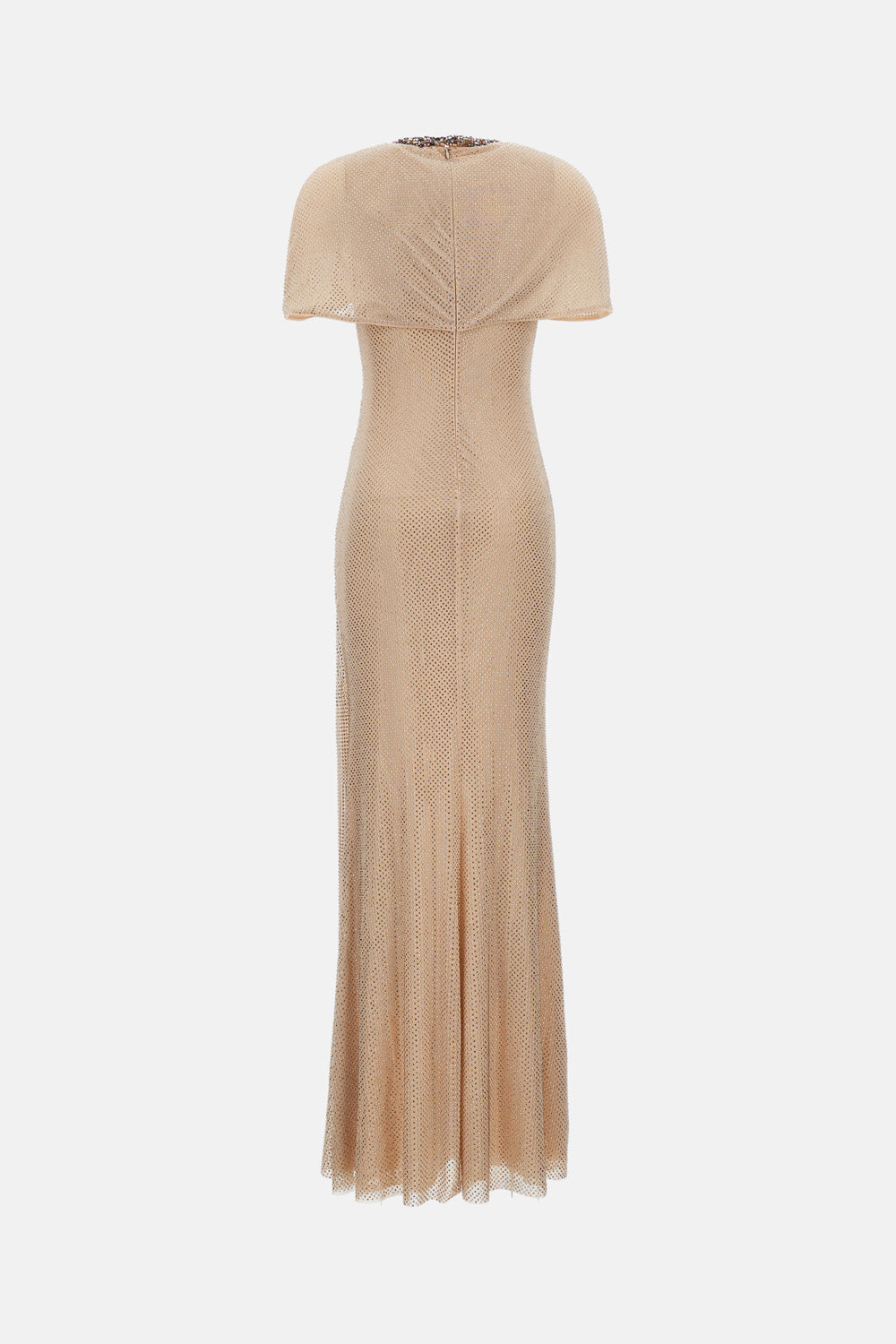 Self-Portrait Women Champagne Rhinestone Maxi Dress