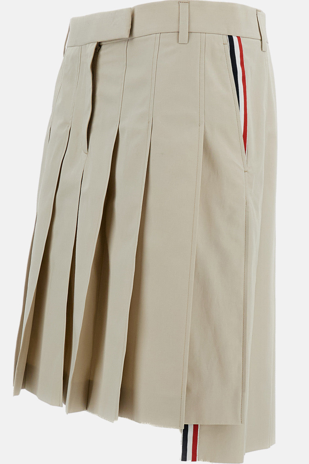 Thom Browne Women Cotton Pleated Skirt
