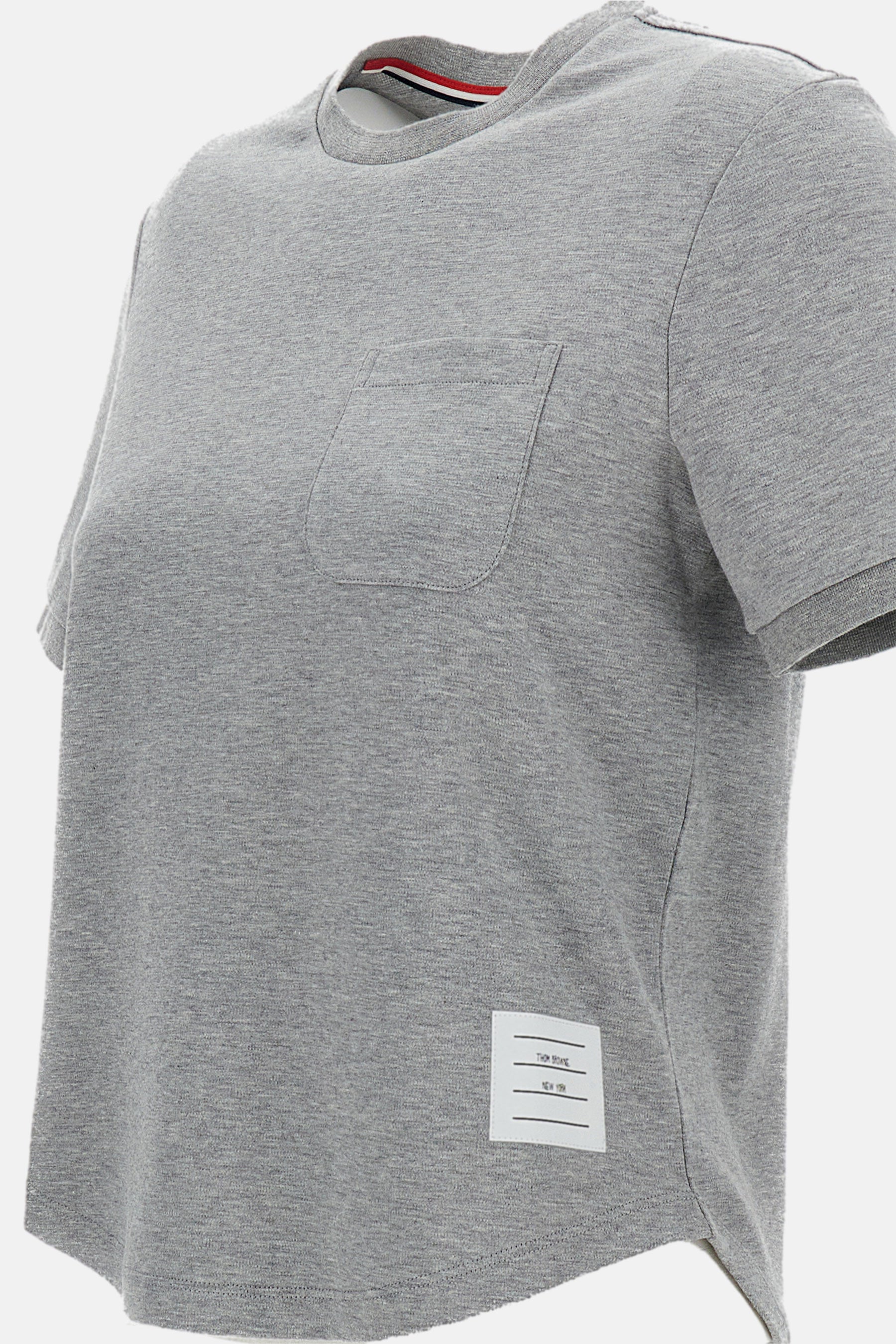 Thom Browne Women Cotton Milano Pocket Tee