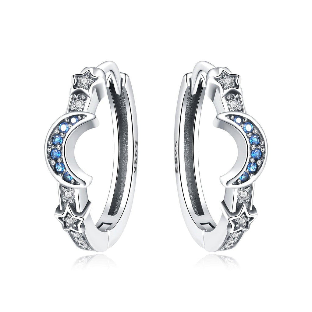Star & Moon Hoop Earrings