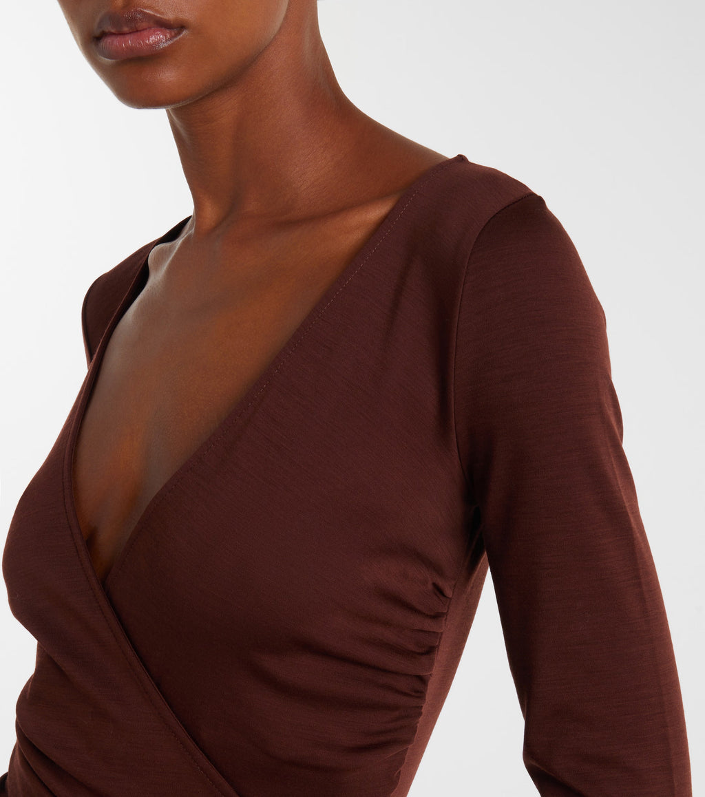 Max Mara Women Nigella Draped Wool Bodysuit