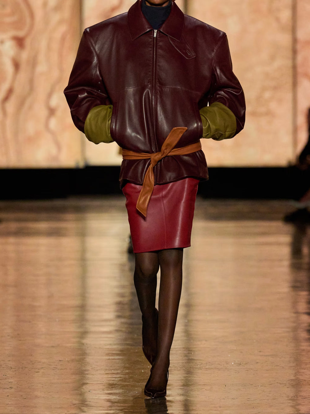 Saint Laurent Women Leather Skirt