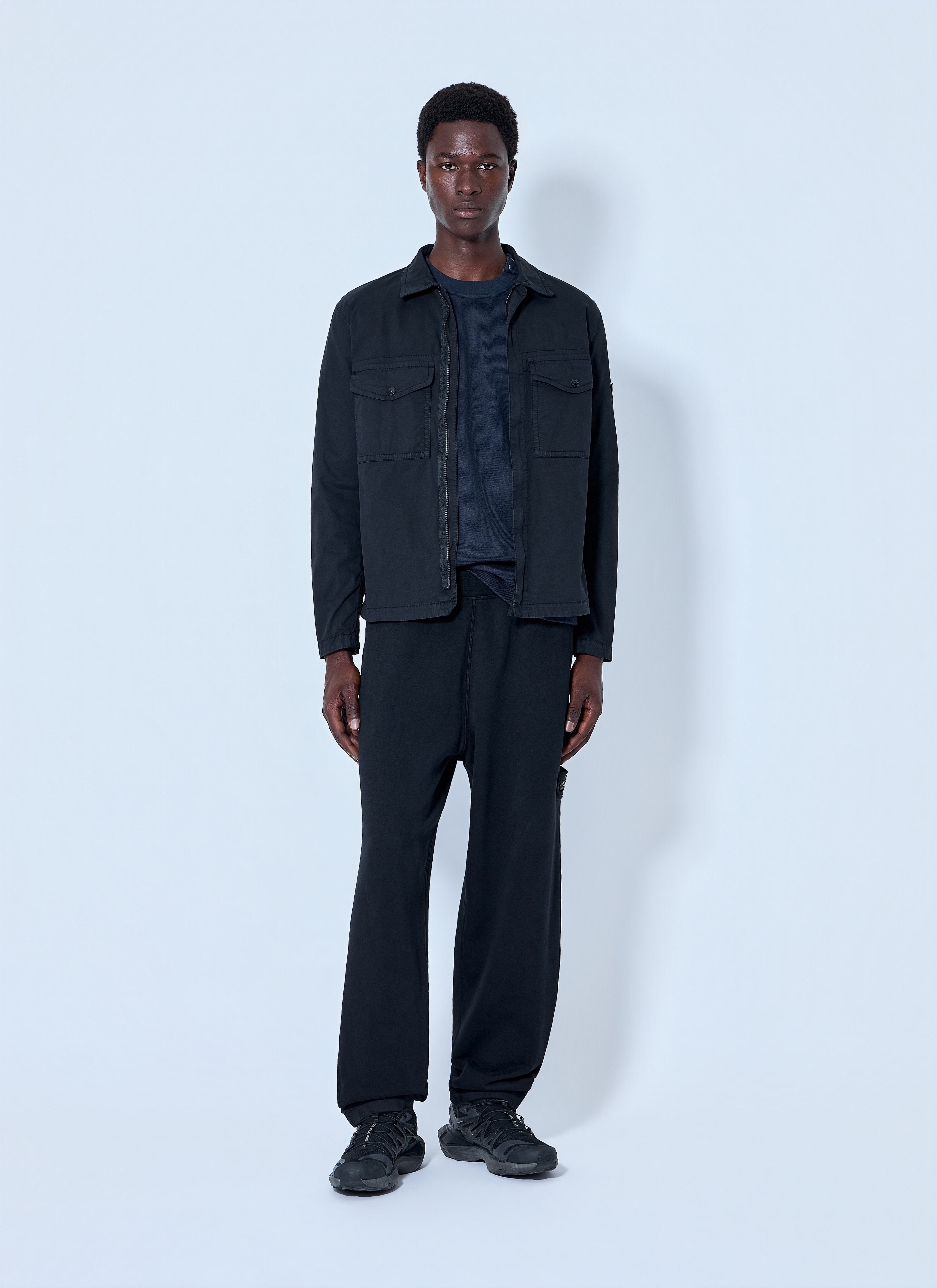 Stone Island Men Button-Down Cotton Shirt