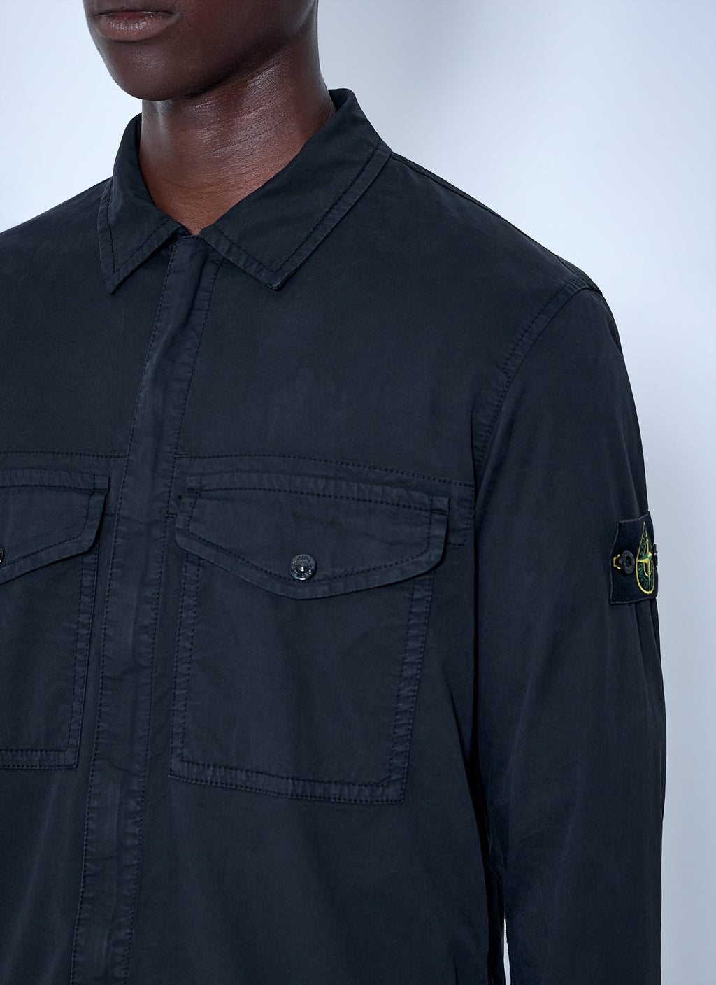 Stone Island Men Button-Down Cotton Shirt