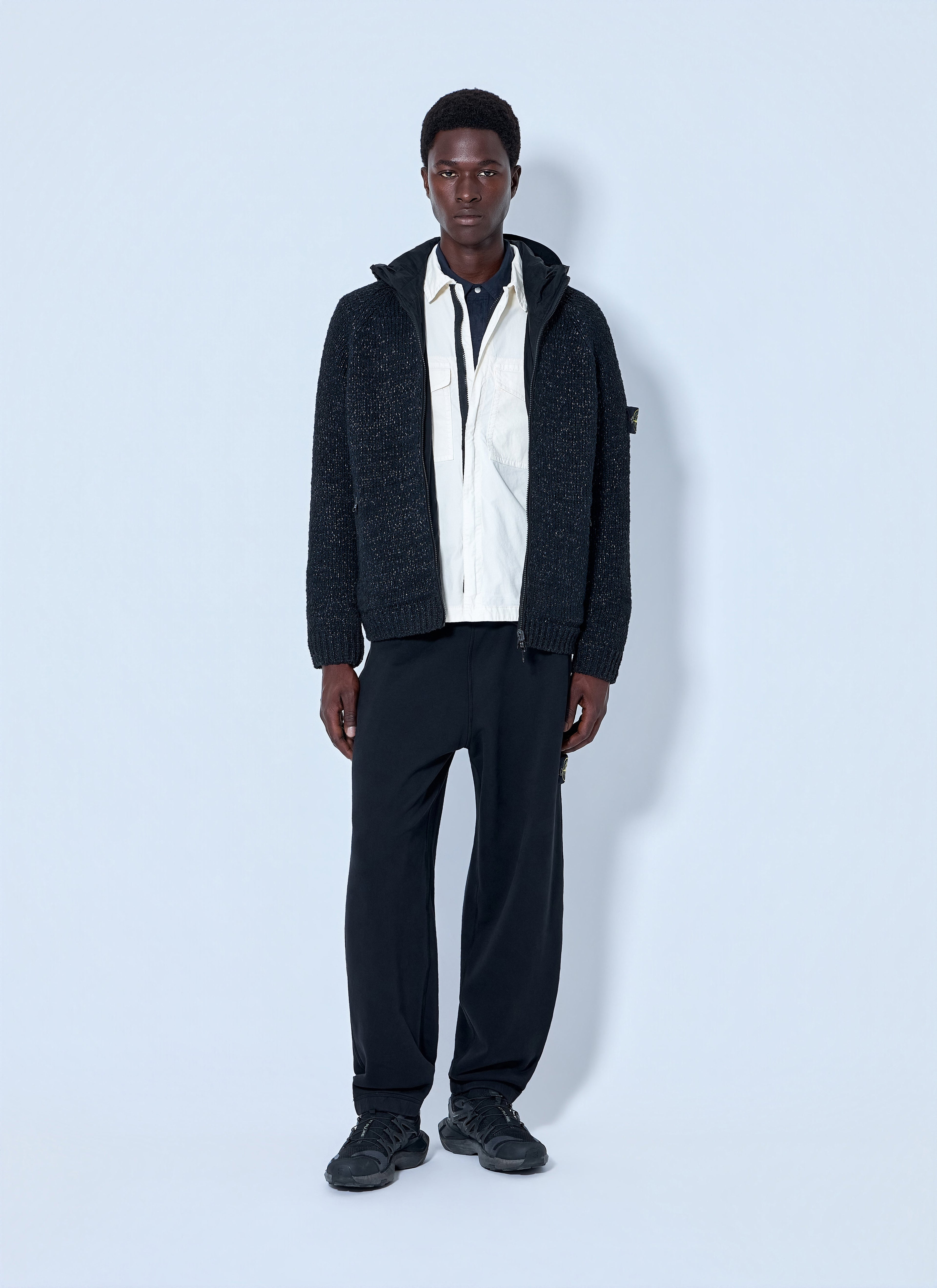 Stone Island Men Textured Knit Jacket