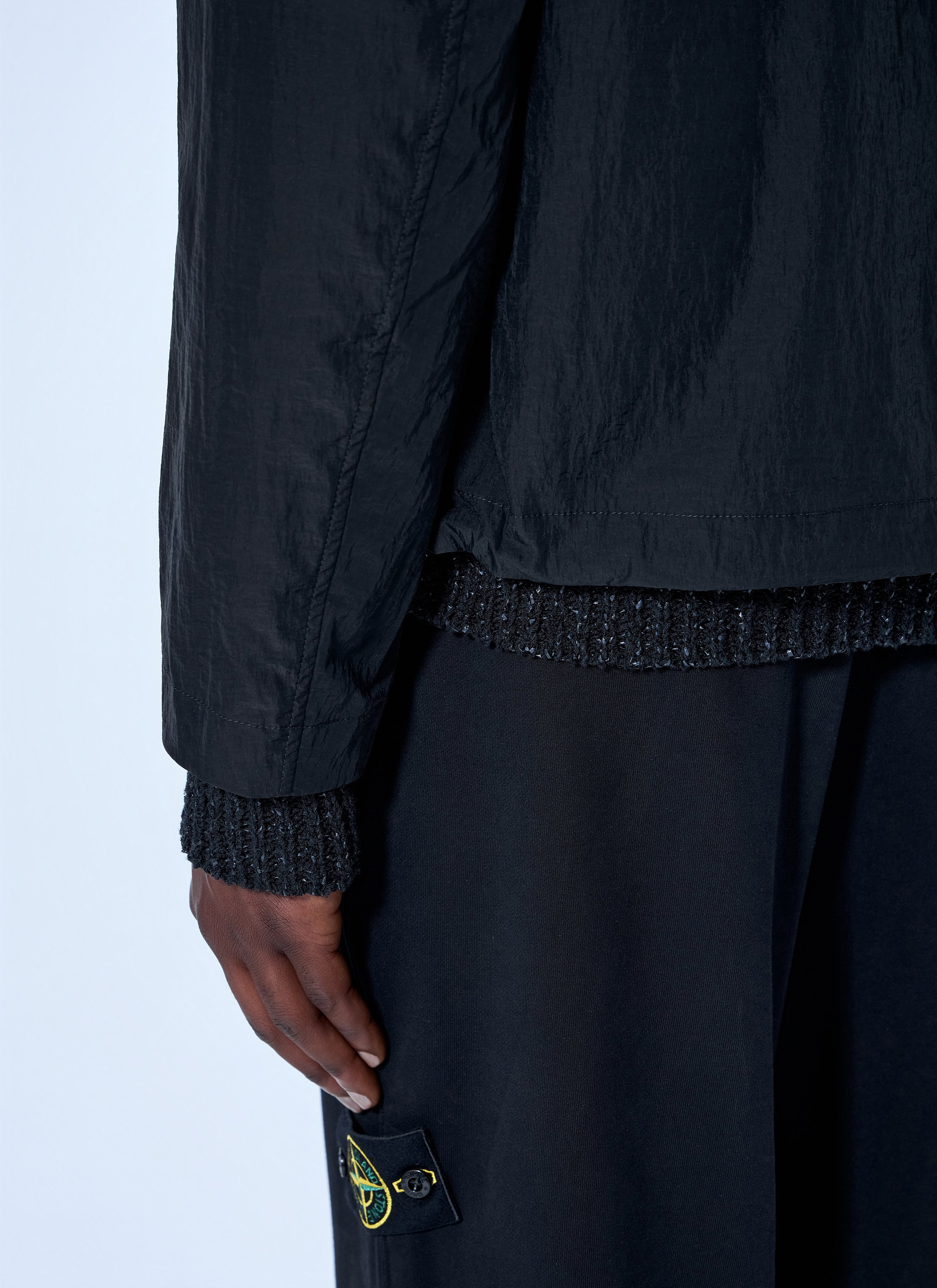 Stone Island Men Textured Knit Jacket