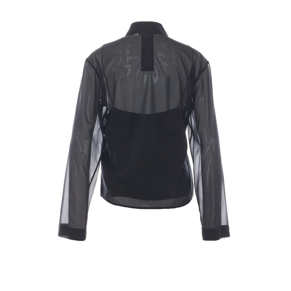Gucci Women Stretch Silk Chiffon Shirt