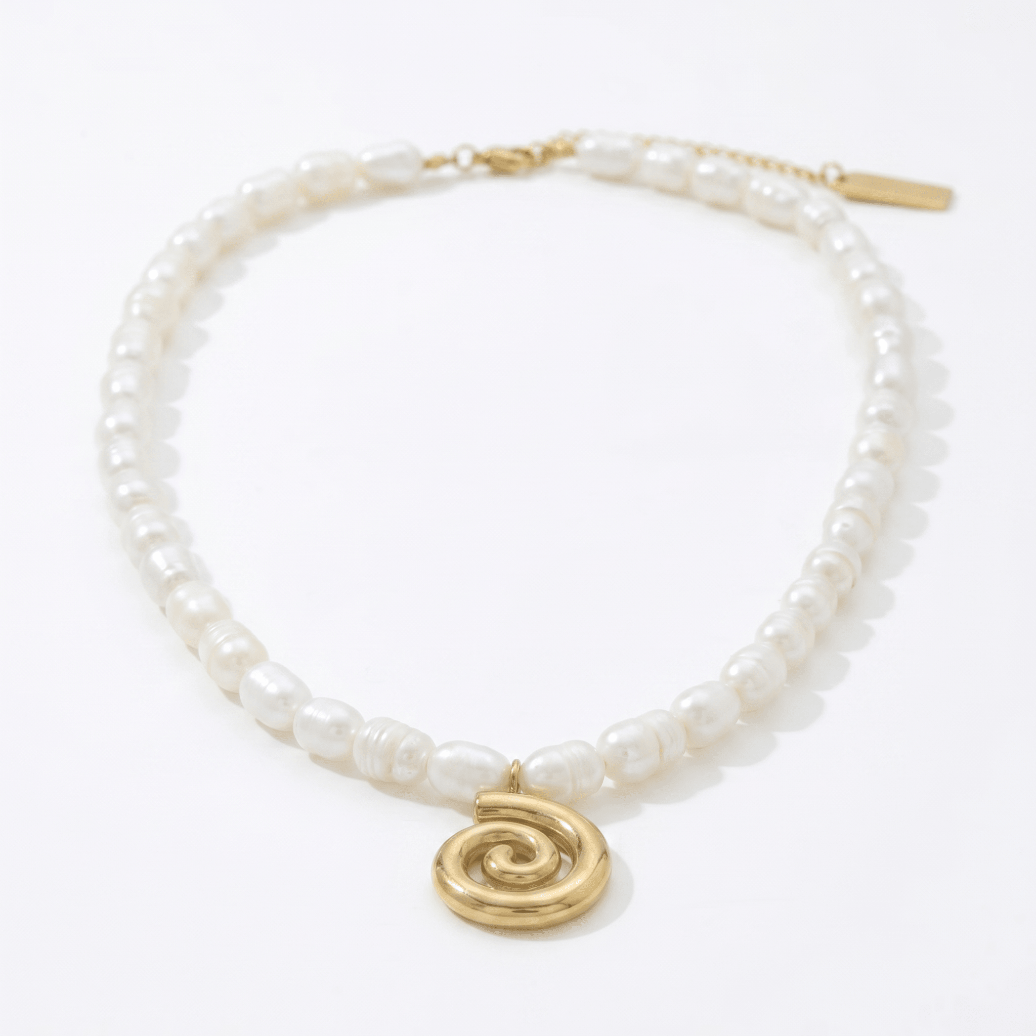 Athena 18" Pearl 18k Yellow Gold Plated Pendant Necklace