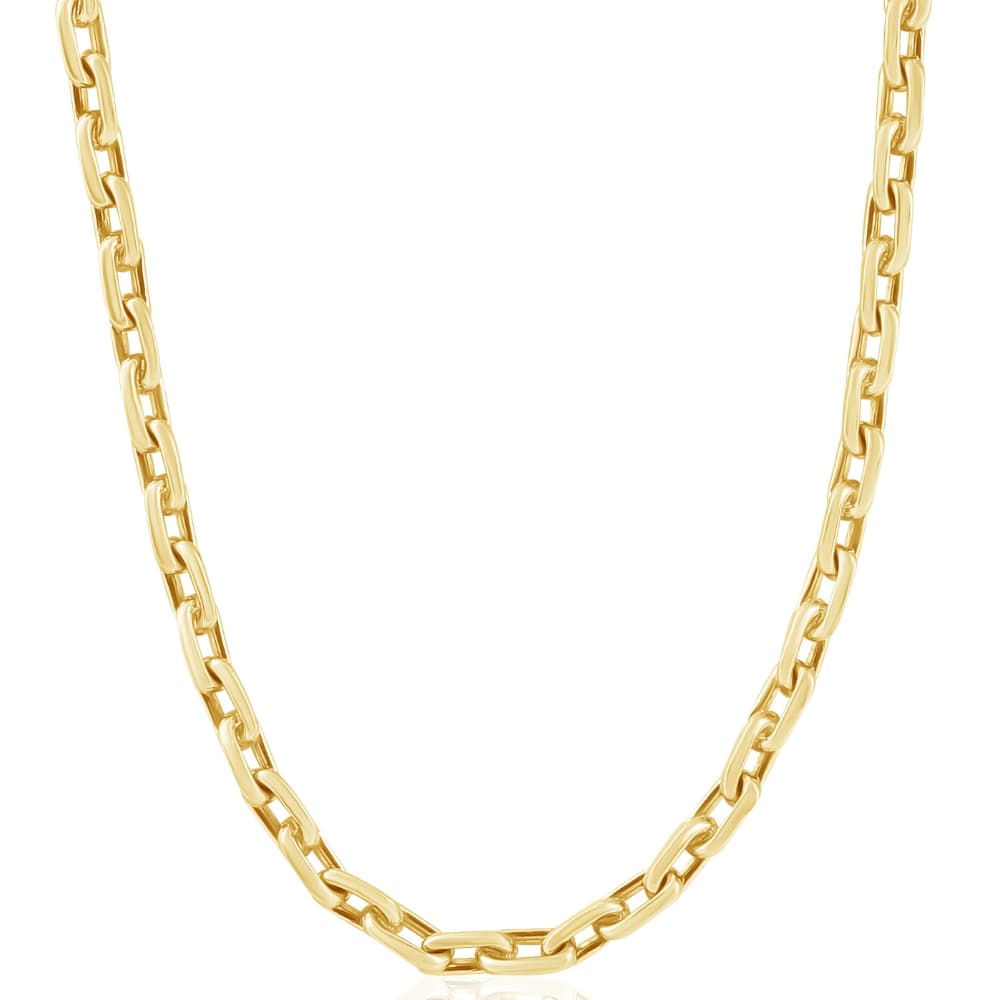 Men's 14k Gold (39gram) or Platinum (73gram) 5.5mm Link Chain Necklace 18"