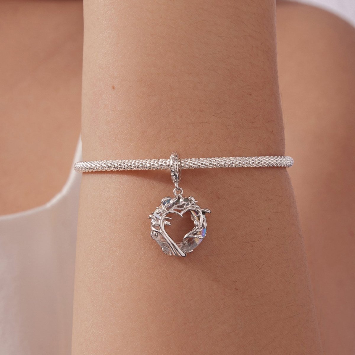 Tree of Life Heart Glow Dangle Charm
