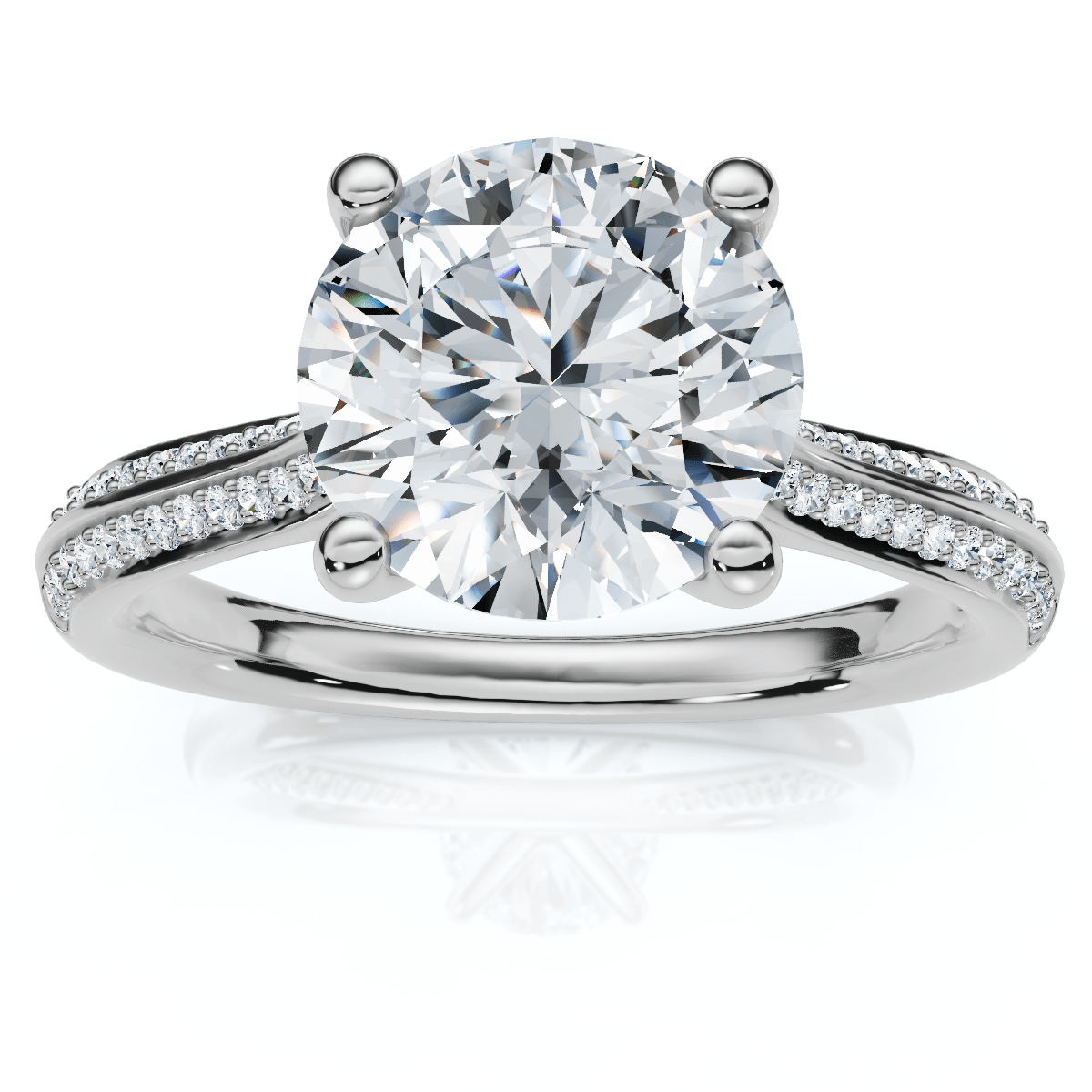 Certified 2 1/4 - 6 1/4Ct Diamond Engagement Ring 14k Gold Lab Grown