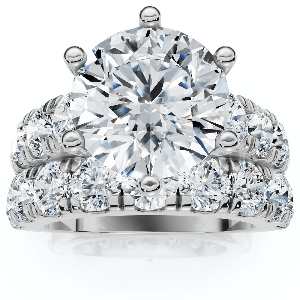VS 6 1/2Ct Diamond Engagement Wedding Ring Set in 10k Yellow Gold Lab Grown