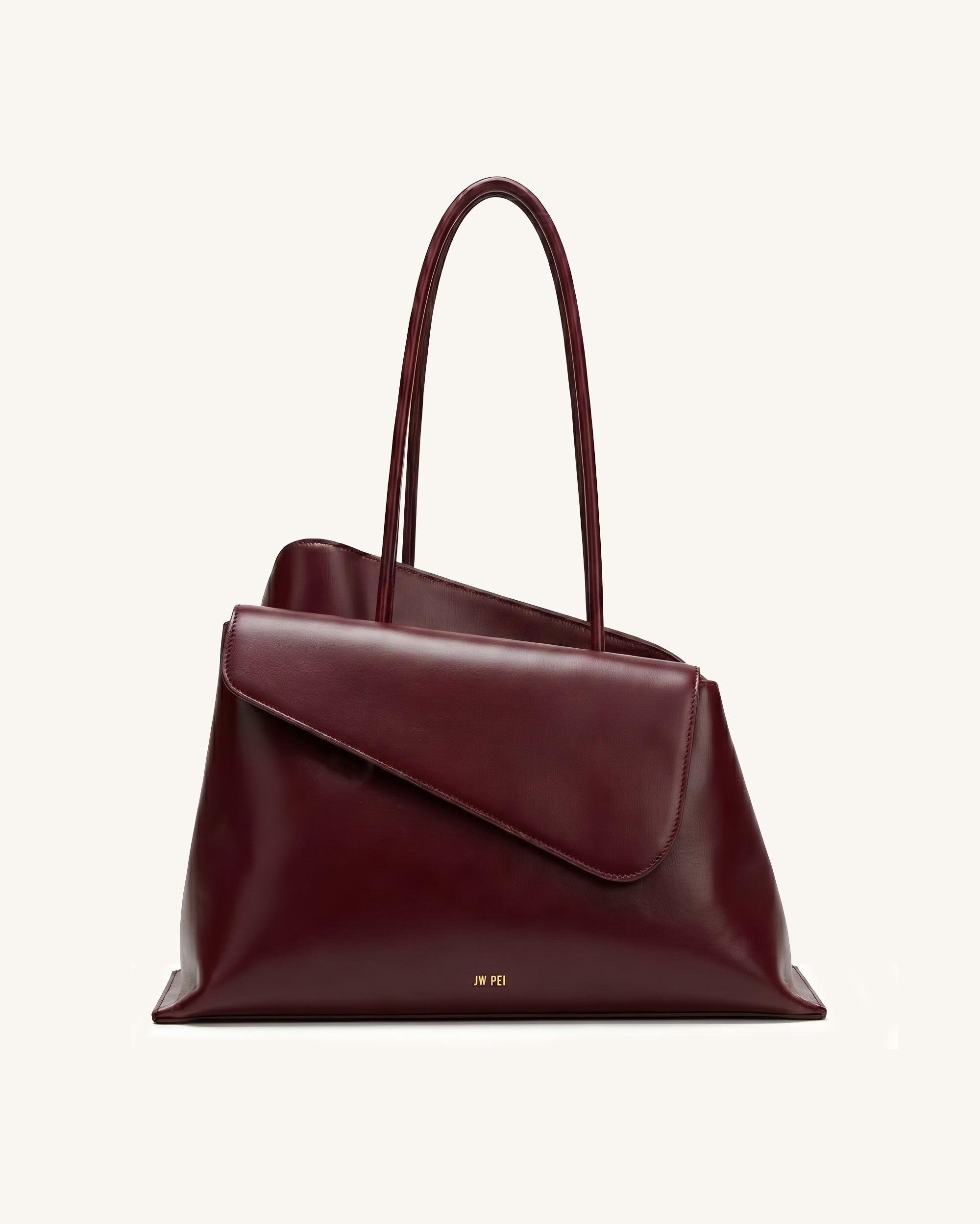 Addisyn Long Handle Tote Bag - Burgundy