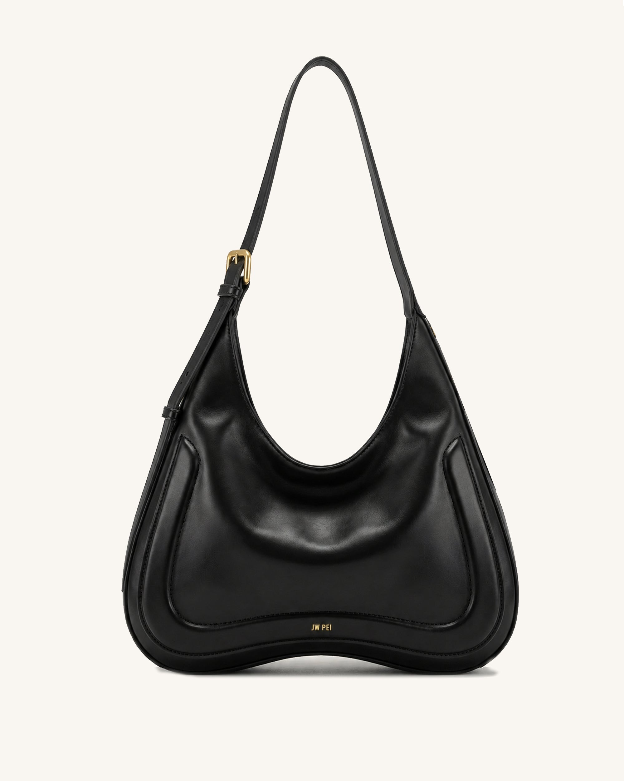 Joy Crescent Shoulder Bag - Black