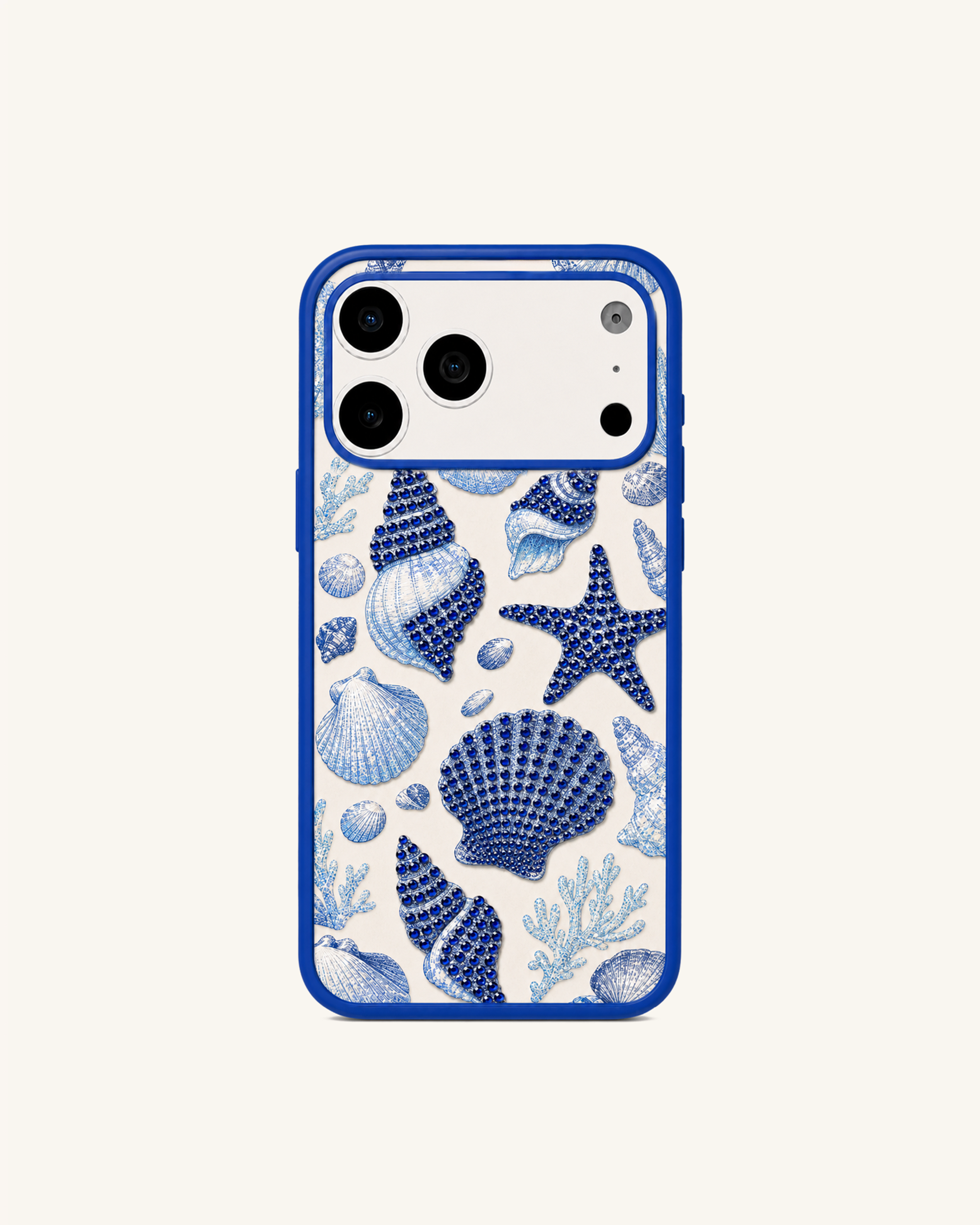 Blue Seashell Pattern Phone Case – Blue