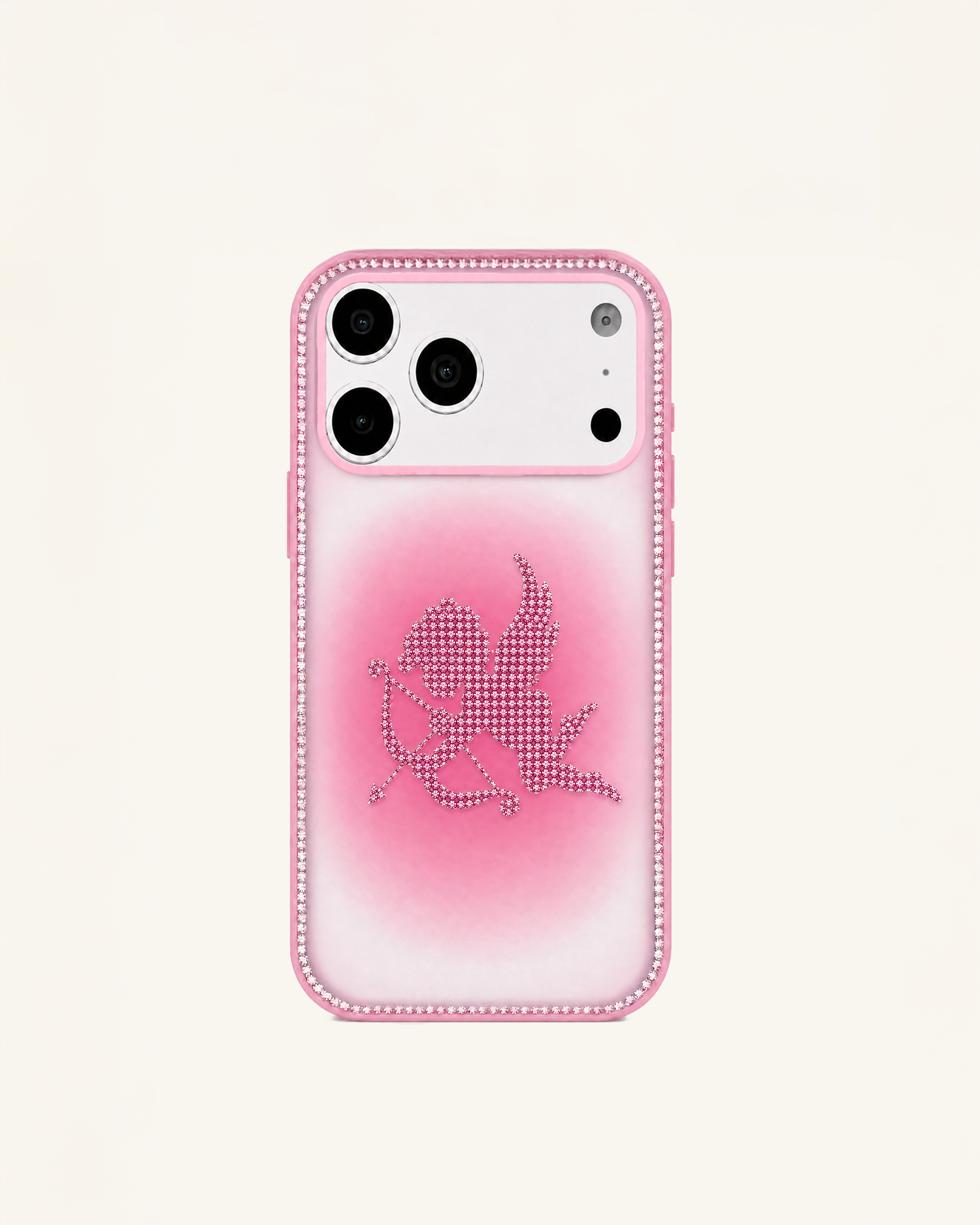 Rhinestone Angel Phone Case – Pink