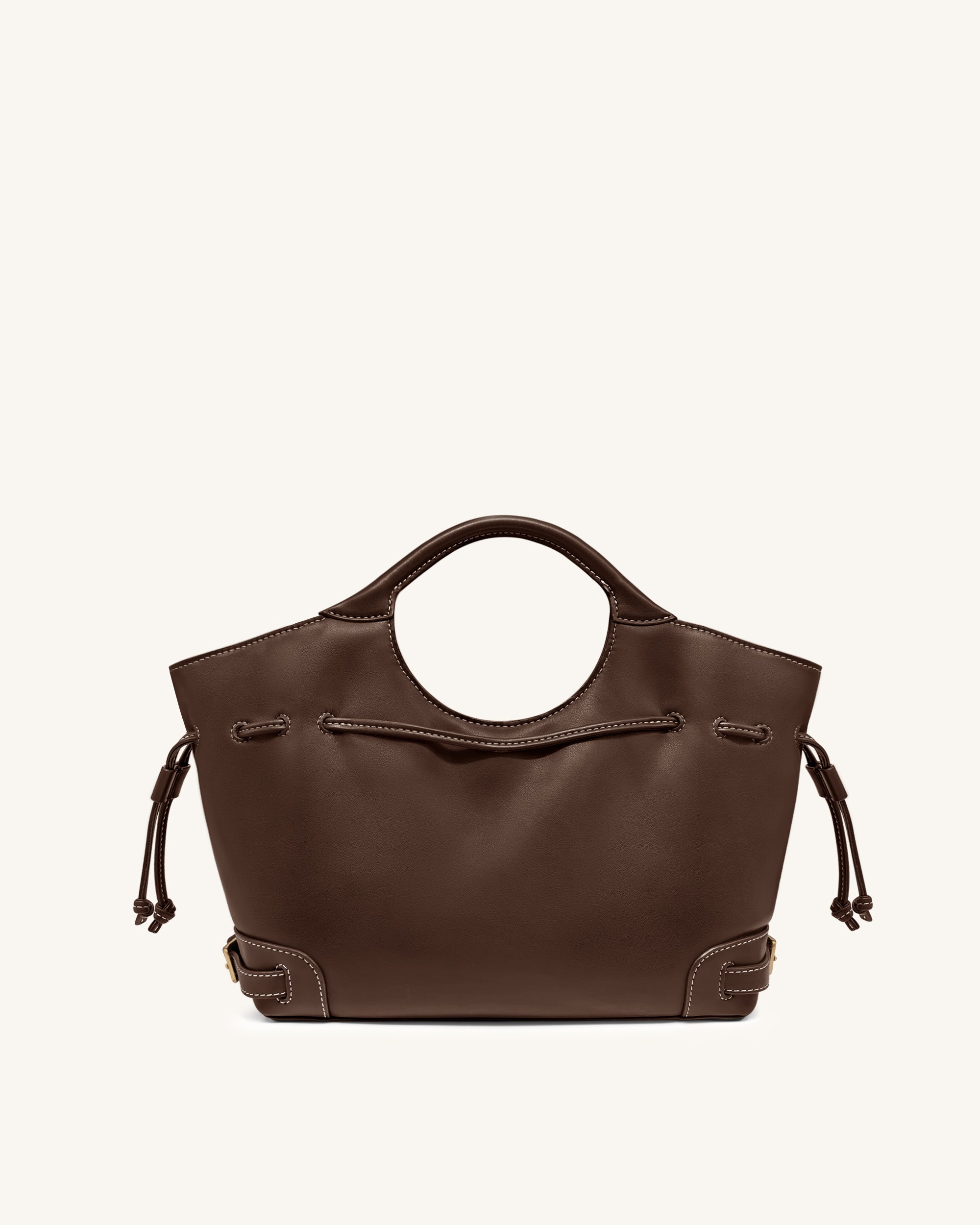 Virelle Drawstring Tote Bag - Brown