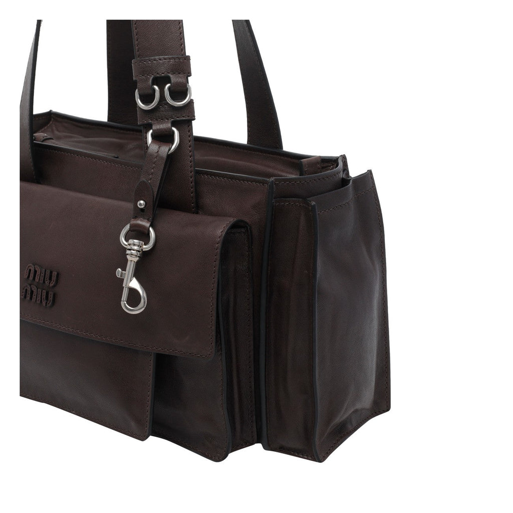 Miu Miu Women Utilitaire Shopping Bag With Miu Miu Logo