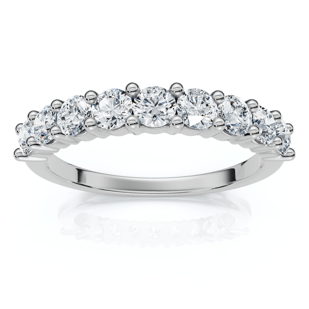 1Ct TW Diamond Common Prong Stackable Wedding Ring 14k Gold/Platinum Lab Grown