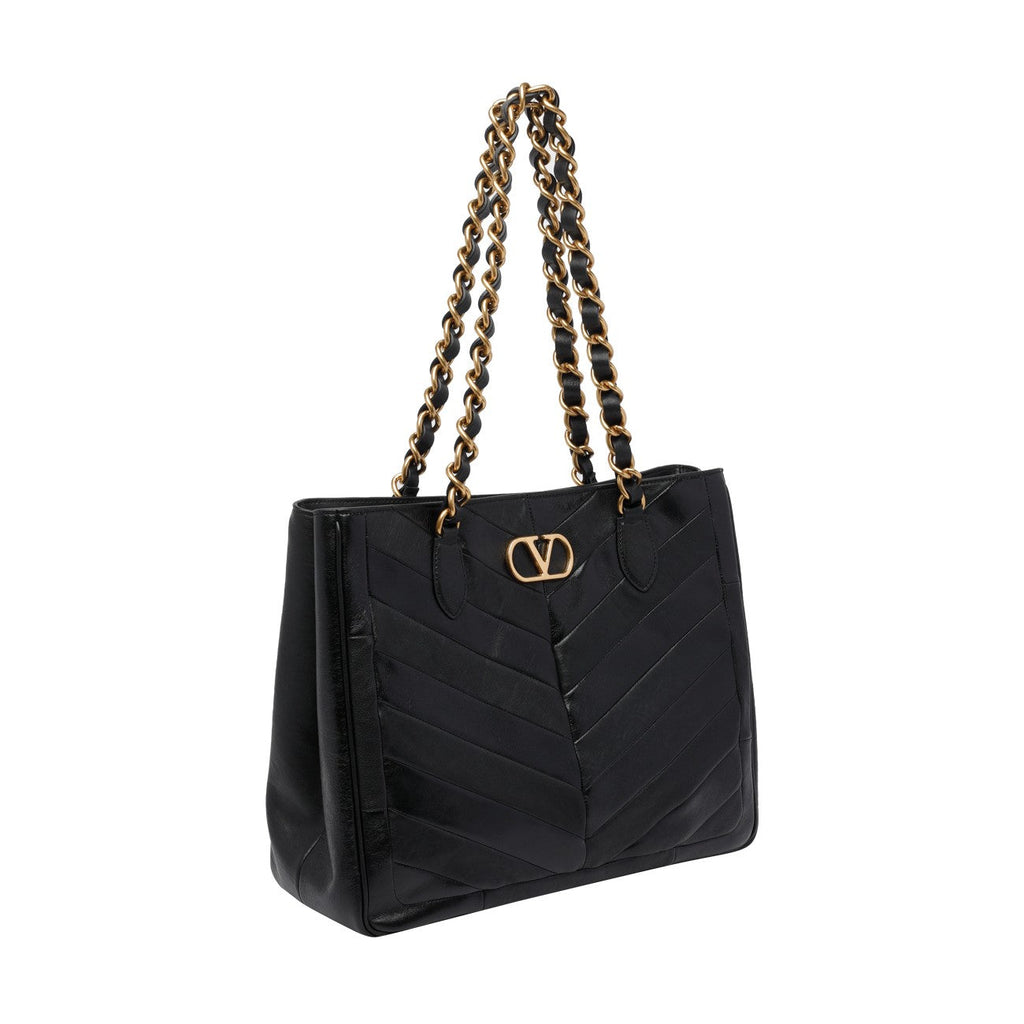 Valentino Garavani Women Valentino Garavani Laseine Chevron Motif Shopping Bag