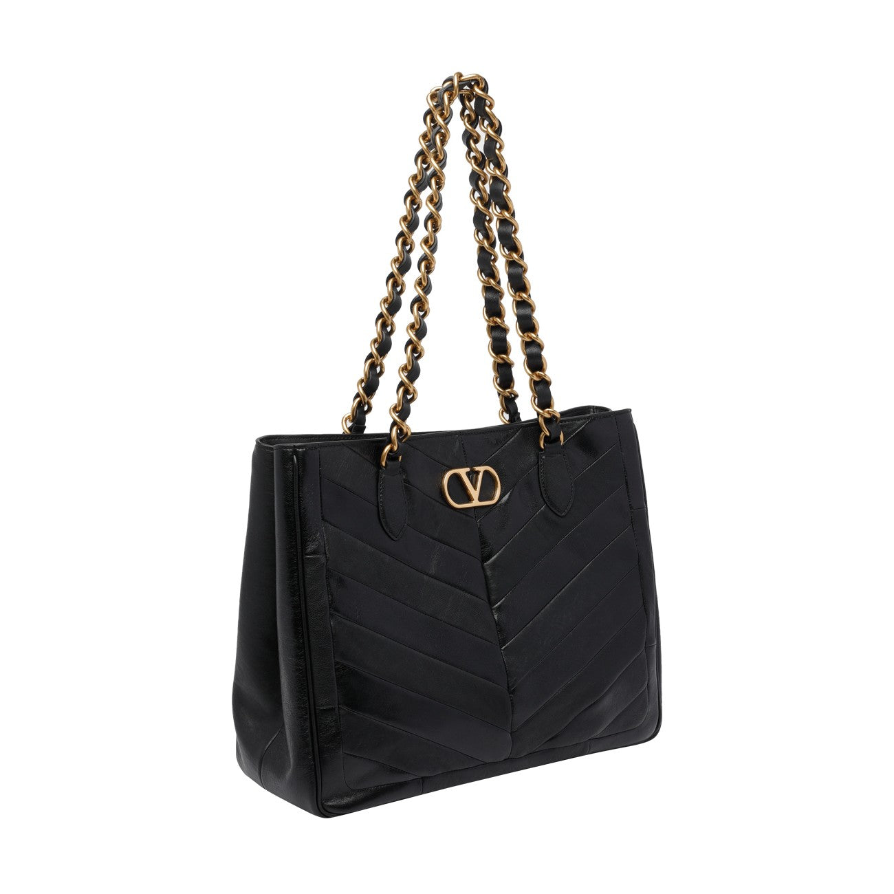 Valentino Garavani Women Valentino Garavani Laseine Chevron Motif Shopping Bag