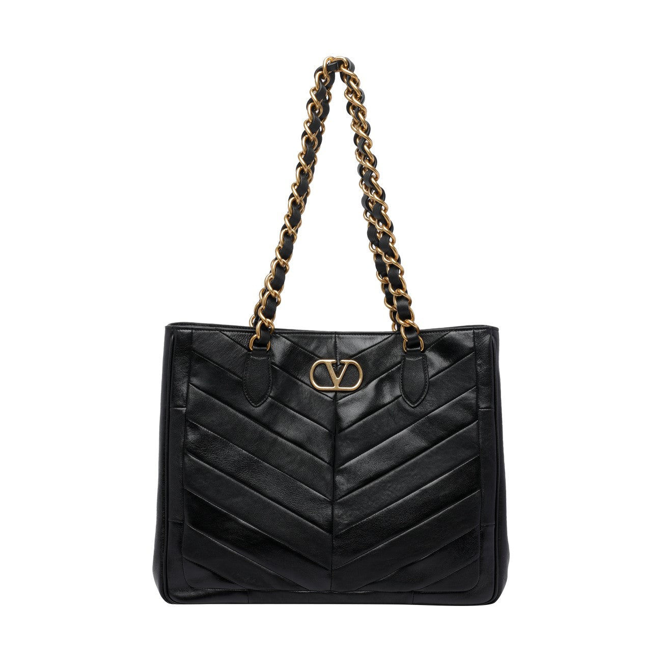 Valentino Garavani Women Valentino Garavani Laseine Chevron Motif Shopping Bag